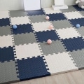 Miniatyrbild 2 av 5: Skum Pusselmatta 3 Block Barn Interlåsande Träningsplatta Matta Golvplattor för Hem Vardagsrum Sovsal