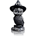 Miniatyrbillede 1 af 5: Magisk Ugle Statue Figur, Gyser Mystisk Harpiks Ugle med Heksehat, Dyreskulptur Sjov Have Statue Figur Skulptur til Indendørs Hjem Soveværelse
