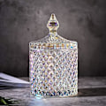 Miniatyrbild 5 av 5: Godisfat Crystalglas med Lock Godisask Sockerburk Keksburk Kakburk Godisbuffé Förvaringsbehållare - 8x8x14cm (Färgglad)