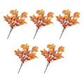 Miniatyrbillede 1 af 5: Kunstige Ahornblade Grene Blade 5 Bundter Rotter Udendørs Uv Myre