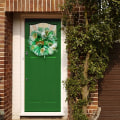 Miniatyrbilde 4 av 5: St. Patricks Day Krans Dekor Grønn Hengende Girlander med Trebil Full av Irske Kløver for Inngangsdør Bondegård Hage Utendørs Dekorasjon