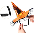 Pikkukuva 3 / 5: 3 kpl Halloween-noidan hattupannan noidan hattupäähine naamiaisasu noidan hattupannan pukuun Halloween-juhlan koristeluun (värisetti 2)
