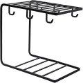 Miniatyrbilde 1 av 5: 1 stk. kaffekoppholder 6 kroker metall koppstativ tekopp displaystativ for 6 kopp underkopp skje sett