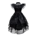 Miniatyrbilde 2 av 5: Wednesday Addams kjole for jenter Halloween karneval fest cosplay kostyme