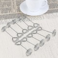 Miniatyrbillede 4 af 4: 20 x Metal Hjerte-Hvirvel Foto Memo Note Klip Holder Stativ Bryllup Navn Plads Kort Holder Til Bryllup Eller Andre Anledninger