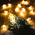 Miniatyrbillede 2 af 5: Led-lyskæde, fe-lys, udendørs, julelys, guirlande, batteridrevet