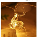 Miniatyrbild 4 av 5: Julgransbelysning Rensträngsbelysning, 10 fot 20 LED Elk Strängsbelysning Batteridriven Inomhus&Utomhus Juldekorationer, Semestersträngsbelysning för