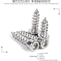 Miniatyrbillede 2 af 3: 100 stk. M4 304 Hex Hoved Selvskærende Skruer - Hexagon Hulhoved Kapselskruer Hex Hoved Skruer Rustfrit Stål Hardware Fastgørelseselementer