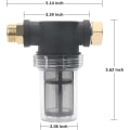 Miniatyrbillede 2 af 5: 3/4\" Havefilter til Højtryksrenser Sedimentfilter Vandfilter Vandfilter Med 2 X 100
