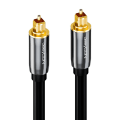 Miniatyrbillede 2 af 5: 0,5 m (1,65 fod) Optisk Digital Lydkabel S/pdif 2x Toslink Stik Fibre Optisk Kabel Metal Stik 5 mm Fleksibel - Sort