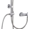 Miniatyrbillede 2 af 5: 3-vejs omskifterventilhane-adapter G1/2 tommer - brusebad T-adapter, messingafleder til hane til håndbruser