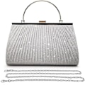 Miniatyrbilde 1 av 5: Håndvesker Skuldervesker Dame glitter clutch vesker Blanke kveldsvesker Paljettvesker Egnet for bryllup, fester, dater, danser