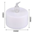Miniatyrbilde 4 av 4: 24 stk Flimrende LED-telys med fjernkontroll, batteridrevet, flammefrie lys for hjemmet