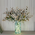 Miniatyrbillede 3 af 5: Ghyt 3 stk. Kunstige Plastplanter Blade Grøn Eucalyptus Gren Til Have Vase Hjem