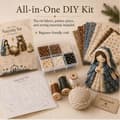 Håndlavet Julekrybbe Patchwork Sæt, DIY Syhåndværkssæt, Ferietema Bordpynt Tilbehør B
