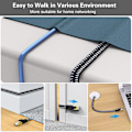 Miniatyrbilde 5 av 5: Cat 8 Flat Ethernet-kabel 10m, Cat8 Nylonflettet Internettkabel, Høyhastighets 40gbps Nettverkspatch Lan-kabel, Rj45 Spillkabel For