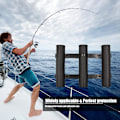 Miniatyrbilde 2 av 5: Stang Holder for Båter Oppbevaring - Fiske Stang Holdere 3 Rør - Fiske Stang Oppbevaringsrør Fiske Tilbehør Stang Holdere Med 4 Monteringer