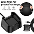 Miniatyrbild 1 av 5: Laddare för Fitbit Versa 2- watch (inte för Versa/versa Lite), USB -laddkabeldockningsställ för Versa 2 Health & Fitness Smartwatch