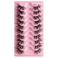 Miniatyrbillede 1 af 5: Naturlige Halve Vipper Korte Buskede Faux Mink Vipper Falske Vipper 10 Par