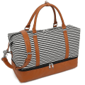 Miniatyrbillede 1 af 3: Rejsetaske til kvinder 60l-80l med sko-rum, foldbar rejsetaske weekender sportstaske til rejser, hospital, strand, camping (blå