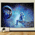 Miniatyrbild 1 av 5: Övrig väggdekor 210x150cm Astronaut Gobeläng Väggbonad Bohemian Hippie Gobeläng Fantasy Space T