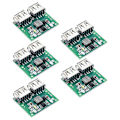Miniatyrbild 1 av 5: 5 st USB-regulator laddningssteg Charr-modul 9v 12v 24v till 5v 3a dubbel USB för bil