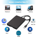 Pikkukuva 2 / 5: USB-levyasema, Ulkoinen USB-levyasema 1,44 Mt Ohut Plug and Play FDD-asema PC:lle Windows