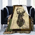 Miniatyrbild 5 av 5: Hjort Kamouflage Kastfilt Mysig Plysch Camo Jakt Flanell Fleece Ultra Mjuk Filt Unisex Lätt Fuzzy Party Filt Gåvor För Vuxna Män