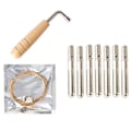 Miniatyrbillede 1 af 5: 7 Metal Harpesnore + 7 stk. Snorestift + Stemmeskrue, til Lyre Harp Lille Harp Musikinstrument