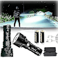 Miniatyrbillede 1 af 5: 30000-100000 Lumen Høj Effekt Led Vandtæt Lommelygte Lampe Ultra Lys, 3 Tilstand Mest Kraftfulde 50w Xlm-p70 Led Usb Genopladelig Lommelygte (25w