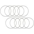 Miniatyrbild 1 av 5: 10-pack 4-tums silverfärgade metallringar för drömfångare, macramé, växtupphängningar och andra pysselprojekt
