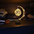 Miniatyrbilde 3 av 5: Terrassedekor LED-lys Måneformet dekorativt batteridrevet Måne-stjerne nattlys for hjemmet LED-lys Innovative for sengen