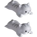 Miniatyrbild 1 av 4: Söt handledsstöd för musdator armstöd för skrivbord Ergonomiska kawaii kontorsmaterial slow rebound PU musmatta (grå katt-2 stycken)