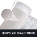 Miniatyrbilde 2 av 4: Supermyk Falsk Saueskin Teppe For Soverom Gulv, Lusket Plysj Teppe, Falsk Pels Teppe, Sengside Tepper, 2 X 3 Fot Rektangel Hvit