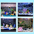Miniatyrbilde 4 av 4: Spongebob Akvariumdekorasjon Betta Små Fiskedam Ornament, Sett Med 3