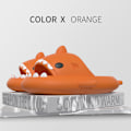 Pikkukuva 3 / 5: Piirretty hai-sandaalit, liukumattomat paksut pohjalliset rantasandaalit, nopeasti kuivuvat hauskat allassandaalit orange color 38/39