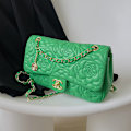 Miniatyrbillede 1 af 5: Enkelt skulder crossbody kæde taske camellia dametaske sort green