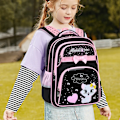 Miniatyrbilde 6 av 6: Barns skulderbagg, barneskoleelever, skolesekk, jenter, 1, 2, 3, fire, fem, seks klasser, 6-12 år gammel Pink Small