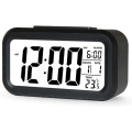 Miniatyrbild 1 av 5: Digital väckarklocka, multifunktionell LCD elektronisk klocka med stor skärm batteridriven, bakgrundsbelysning sensor touch LED-klocka med tid temperatur da