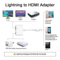 Miniatyrbillede 2 af 5: Lightning til HDMI Digital TV AV Adapterkabel til Apple iPhone iPad 5 6 7 8 Plus X