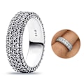 Miniatyrbilde 2 av 5: Glitrende kubisk zirkonia krone 925 sterling sølv ring for kvinner måne og floral stil bryllup smykker PYR006 9