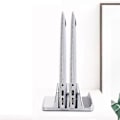 Miniatyrbillede 2 af 5: Justerbar bærbar computerstativ i aluminiumlegering med 2,5 slots og en halv beslag til bærbar computer