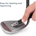 Miniatyrbillede 2 af 3: Golfkølle-rillesliper, Omslibningsværktøj og -renser til wedges og jern - Generer optimal backspin - Velegnet til U- og V-riller