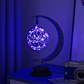 Miniatyrbilde 1 av 5: Terrassedekor LED-lys Måneformet dekorativt batteridrevet Måne-stjerne nattlys for hjemmet LED-lys Innovative for sengen