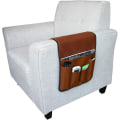 Miniatyrbilde 3 av 5: Sklisikker sofaarmlenesarrangør med koppholderbrett, stol, armlene, TV-fjernkontrollholder for lenestol, sofa, lenestol, nattbord, oppbevaringslommer, veske for mobiltelefon, nettbrett, bok, magasin, drikkeholderpose