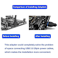 Miniatyrbillede 4 af 5: 2 stk. Usb 3.0 20 Pin Til Fe L Turn 90 De Right Adapter Board Til Mboard ( An