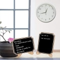 Miniatyrbild 3 av 5: 20-pack minikrittavlor med flytande kritmarkör, små träkrittavlor med stödstafflier, placeringskort matskyltar tavlor för Ta