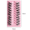 Miniatyrbillede 2 af 5: Naturlige Halve Vipper Korte Buskede Faux Mink Vipper Falske Vipper 10 Par