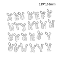 Miniatyrbilde 4 av 5: Påskehare Store Bokstaver Metall Stanseformer Stencil Scrapbooking Diy Album Stempel Papirkort Embossing Dekor