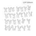 Miniatyrbillede 4 af 5: Påskehare Versaler Metal Skæredør Skabelon Scrapbooking Diy Album Stempel Papir Kort Embossing Dekor